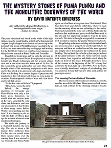 Mystery Stones of Puma Punku Article